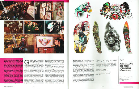 Tattoo Kulture Magazine featured tattoo artist in 2017