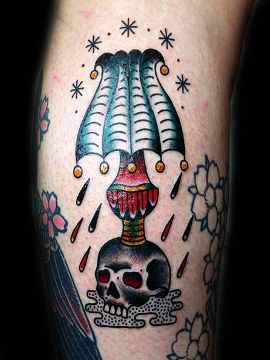 skull lamp tattoo