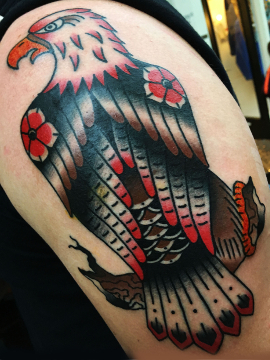 Eagle tattoo, old-school design